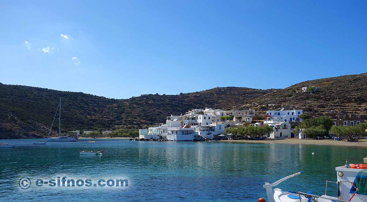 La spiaggia di Glifo e quella di Faros