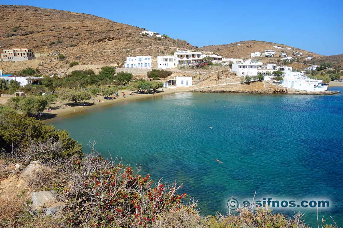 Spiaggia di Glifo vista dal mare