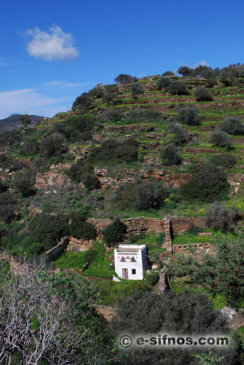 Paesaggio con colombaia a Sifnos