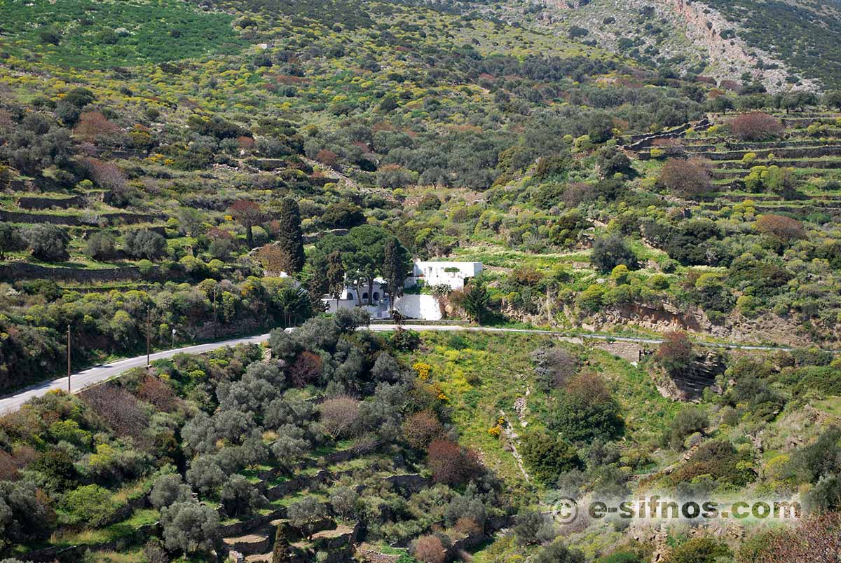 Paesaggio primaverile a Sifnos